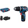 Bosch GSB 12V-35 Professional 1750 Giri/min 800 g Nero, Blu [06019J9000]