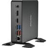 Shuttle PC/Workstation Shuttle Nano PC System NC4010BA - Intel Celeron 7305 Windows 11 Pro Entry 4GB RAM 128GB M.2 SSD 1x HDMI DP,1xUSB-C/DP 6x USB3.2 2.5" bay 2x LAN inkl. VESA & Stand (NC4010BA) [NC4010BA]