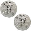 DRW Set di 2 Sfere di Ceramica in Argento 11,5 cm