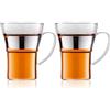 Bodum Assam 4553-16 Set 2 bicchieri da caffè 0,37 l con manico in metallo