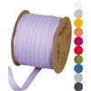 Halbach Seidenbänder Nastro di cotone, 10 mm x 30 m, 100% cotone, per fai da te, al metro, per decorazioni, fai da te, per lavori di cucito, colore: lavanda