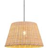 B·LED BARCELONA LED Lampada a sospensione in legno BURMA. Diametro 45 cm - E27. Stile rustico industriale vintage. Lampada a sospensione per isola cucina, sala da pranzo, soggiorno e camera da letto.