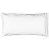 MÖVE Noblesse, federa 80 x 40 cm, in 100% cotone, bianco/grigio