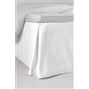 Jotex Zack Satin - Copriletto, 100% cotone biologico di alta qualità, altezza 45 cm, colore: bianco, 120 x 200 cm