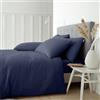 Catherine Lansfield Set copripiumino singolo con federa in cotone spazzolato, blu navy