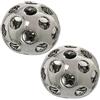 DRW Set di 2 Palline Traforate in Ceramica in Argento 10 cm
