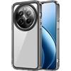 PAIX Clear Acrylic Minimalist Phone Case Compatibile con Realme 12 Pro 5G/Realme 12 Pro Plus, Slim Drop-Resistant Protective Cover