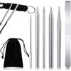 JJUNW 6 accessori per paracord, strumenti per paracord, maschera, ago, allacciatura, cuciture per lavori in pelle