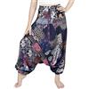 Lofbaz Donna Tuta Toppa Harem Boemo Harem Hippie Yoga Pantaloni - Blu - OS