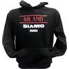 Generico Felpa Nera Idea Regalo per Veri Tifosi milanisti Milano Siamo Noi. Taglie da Bambino Ragazzo (IT, età, 12 Anni, 13 Anni, Regular, Nero)
