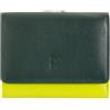 DUDU Portafoglio Donna Piccolo in Pelle RFID con Portamonete a Clic Clac Compatto 6 Porta Carte Tessere Mangrove