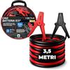 VENTUX GEAR Cavi Avviamento Batteria Auto e Moto 350A 3,5 m Conduttore Alluminio Rivestito Rame Sezione - 30 mm² Pinze Acciaio Isolate PVC Benzina 5000cc Diesel 3200cc EMC RoHS Borsa Nylon