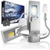 NATGIC H3 LED Fendinebbia, 70W 18000LM Senza Ventola & Senza Fili 6500K bianco +300% Più Luminosità per Lampada di Nebbia ad Alto/Basso Fascio Luminoso Luce Diurna DRL Lampada di Guida - 2 Pezzi