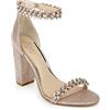 Jewel Badgley Mischka Scarpe da sera Mayra con cinturino alla caviglia, Oro rosato, 37.5 EU