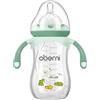 Oberni Anticolica biberon 270 ml/9 oz con valvola AirFree per neonati a partire dai 12 mesi in su, peso biberon con manici, verde / 1 confezione