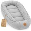 Totsy Baby Nido morbido in Mussola - traspirante per Neonato portatile e soffice 50x90 cm - accogliente coccoloso per Lettino Culla Carrozzina Cameretta Viaggio Bimbo Bimba Grigio