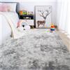 LYKEJI Tappeti per camera da letto Tappeti a pelo lungo e morbidi Tappeti antiscivolo per interni extra morbidi e confortevoli per soggiorno Camera da letto Bambini (Grigio, 80x120cm)