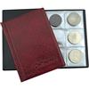 COLLECTOR ALBUM Raccoglitore per 48 Monete di Grande Formato - Compatibile con Crown, 5 £, 5€, 10€, 20€, 25€, 30€ e 50€ (Diametro 30-45 mm) (ROSSO)