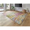 -LUXOR- living Tappeto per soggiorno Polino, design vintage, tappeto a pelo corto, stampa digitale, design intramontabile, 120 x 170 cm, Multi