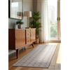 ELLE Decoration Tappeto di design Howlite, moderno a pelo corto, motivo geometrico, morbido, glamour, effetto lucido, per soggiorno, camera da letto, corridoio, crema, 80 x 240 cm