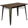 Vacchetti Giuseppe 8031850000 Tavolo Bristol, Metallo, Marrone, 120x70x76 cm
