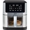 Jocca, Friggitrice ad Aria 10L, 1800W, Display LED Touch, Finestra di Controllo, 10 Programmi, Temperatura 34-200°C