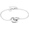 Tamaris Bracciale TJ-0618-B-21 in acciaio inox, 21 cm, Acciaio inossidabile, Nessuna pietra preziosa