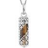Engelsrufer - Catena per Collana Argento Sterling Altra Forma Occhio_di_Tigre Donna, Argento, Länge: 50 cm - ERN-Heal-Te-M