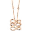 Orphelia Ciondolo da Donna con Catena in Argento 925 parzialmente Placcato Oro con zirconi Bianchi Taglio Brillante ZH-7123/RG