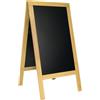 SECURIT - Lavagna Da Terra Deluxe - Per Pennarelli A Gesso Liquido - Per Caffè, Ristoranti, Bar, Negozi 75 x 135 cm cm - Colore Naturale