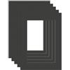 DEHA Design passepartout (set di 5) 30x40 cm per immagini 20,5x29,5 cm (DIN A4), nero