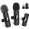 Jsdoin Microfoni Senza Fili Microfono Senza Fili per iPhone iPad, 2 Mini USB-C Microfono Lavalier Senza Fili per iPhone/iOS/Android/PC/Laptop,Registrazione Video/Live Steam/Intervista/TikTok/YouTube