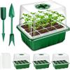zociko Vassoi per Semi, 3 Pezzi Vassoi di Avviamento per Piantine dei semi con coperchio, Vassoio Germinazione, Semenzaio per Piantine Mini Serra per Piantine Semina Germinazione di Piante in Crescita