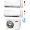 FERROLI Giada M condizionatore dualsplit dc inverter in pompa di calore 12000+18000 btu codice prod: 2CP001IF 2CP001JF 2CP001RF