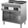 Ristoattrezzature Modello: 119680020142233,Cucina a induzione 4 piastre con vano 14 Kw 80x70x90h cm