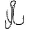 PATIKIL 8# Ami a Tre Punte da Pesca, 10pz Ami da Pesca in Acciaio Al Carbonio Ad Alta Resistenza 3X, Piegatura Rotonda con Punta a Uncino per Acqua Dolce e Salata, Nero