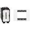 Bticino SK4003F Deviatore Tradizionale Living Now + Bticino KA4803KW Living Now - Placca 3 Moduli, Bianca, 120 x 50 x 10 cm