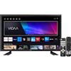 TELE System Smart TV 27 pollici Full HD Certificato CAM tivùsat HD TS27 FHD SMV13, Doppio telecomando, HbbTV, HDR10 HLG, Televisore LED frameless powered by VIDAA