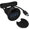 ICY BOX IB-Hub1403 - Hub USB da tavolo (60 mm), da incasso, 4 porte USB 3.0, passacavo, cavo di alimentazione 5 V incluso, colore: nero