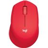 Logitech M330 SILENT PLUS Mouse Wireless, 2,4 GHz con Ricevitore USB Nano, Tracciamento Ottico 1000 DPI, Durata Batteria di 2 Anni, Compatibile con PC, Mac, Laptop, Chromebook - Rosso