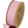 Halbach Seidenbänder Teddy - Nastro decorativo in tessuto | larghezza: 40 mm lunghezza: 10 m | nastro in pelliccia sintetica per fai da te e cucire, colore: viola