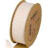 Halbach Seidenbänder Teddy - Nastro decorativo in tessuto, larghezza: 40 mm, lunghezza: 10 m, per fai da te e cucire, colore: beige