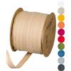 Halbach Seidenbänder Nastro di cotone, 10 mm x 30 m, 100% cotone, per fai da te, al metro, per decorazioni, fai da te, per lavori di cucito, colore: sabbia