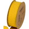 Halbach Seidenbänder Teddy - Nastro decorativo in tessuto, larghezza: 40 mm, lunghezza: 10 m, per fai da te e cucire, colore: giallo miele