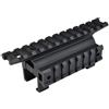 JS-TACTICAL Doppia slitta 20mm con attacco per MP5 nero JS-TACTICAL