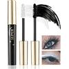 Lestpola Mascara Volume e Lunghezza- 2 Colori Nero Bianco Mascara Estensione Ciglia Effetto Volume, Impermeabile e Lunga Tenuta, Not Blooming Eye Lashes Thick Curling Trucco per Donne-01+14