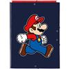 safta SUPER MARIO TRICK - Cartella Folio con 3 fogli, ideale per bambini di diverse età, comoda e versatile, qualità e resistenza, 26 x 36,5 cm, blu scuro/rosso, M, Casual