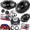 Generico Kit Casse Altoparlanti Pioneer TSG170C+TSG1320F Anteriori e Posteriori per Fiat Grande Punto, Punto Evo, Punto 199 Set 2 woofer 165mm + 2 tweeter +2 coassiali 13cm+1 Set Adattatori (NO Plug and Play)