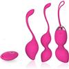 HOMSV Palline Vagine Kegel Silicone Balls Kit - Rafforzare e Tonificare il Pavimento Pelvico Tonifica i Muscoli Migliora il controllo della vescica e Incontinenza(Rosa)