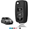 TOOMUME Cover Chiave TPU Trasparente Lucido, Custodia Chiave Copri Chiave Adatto per VW Volkswagen Golf 4/5/6 Multivan T5 Polo Up Caddy Beetle Sharan Jetta Bora Seat Ibiza Skoda Fabia